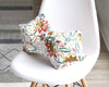 Coussin repose-tête sur chaise format rectangulaire imprimé nature coloré fabriqué à la main pour décoration maison