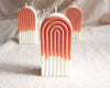 Bougie design arche décorative blanche et terracotta