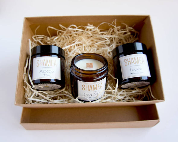 Coffret cadeau 3 bougies découverte