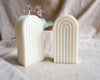 Bougie originale design artisanale arche blanche