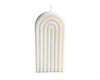 Bougie originale artisanale française ekru arche blanche