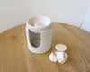 Bruleur parfum design original blanc sable artisanal