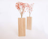 cache-pot en bois et fleurs séchées roses tendances