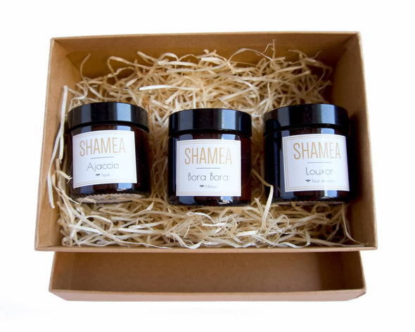 Coffret cadeau 3 bougies découverte
