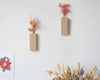 Déco murale artisanale originale fleurs séchées et soliflore en bois