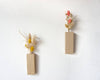 Fleurs séchées déco murale artisanale et originale avec cache-pot en bois