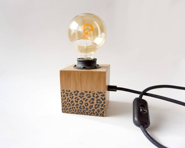 Lampe à poser en bois déco salon artisanale unique