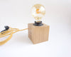 Lampe design en bois à poser decorative fait-main