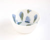 Bol pour soupe artisanal en porcelaine blanc à motifs