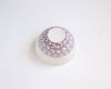 Bol artisanal en porcelaine fabriqué en France violet blanc pièce unique