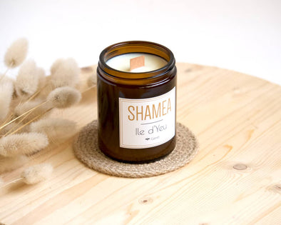 Bougie naturelle cire végétale de soja fabrication artisanale Shamea parfum genêt