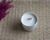 Bougie cire de soja mèche bois naturelle dessus en porcelaine unique décorative