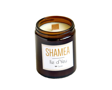 Bougie naturelle artisanale parfumée Genêt en cire de soja Shamea