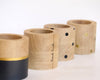 Cache-pots ronds en bois déco artisanaux fabriqué en France pour petites plantes grasses ou cactus