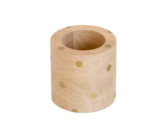 Cache-pot design décoratif rond en bois fait-main made in France par my cosy home