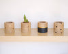 cache-pots ronds en bois pour plante fait-main made in France déco artisanale my cosy home