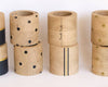 Collection de pots en bois ronds pour plantes originaux uniques fait-main