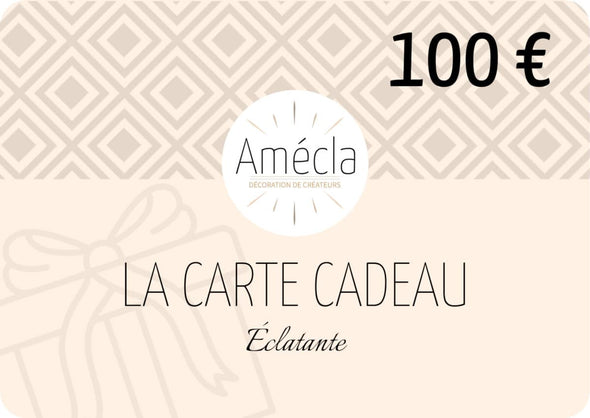 Carte cadeau Amécla de 100 euros idée cadeau facile original