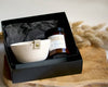 Coffret de créateurs cadeaux fait-main objets déco bougie parfumée et panier en cordes