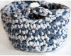 Panier de rangement déco avec anses gris et bleu moderne et original