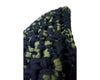 Coussin relief crochet vert noir zoom tressé finition Patate Studio