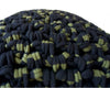 Coussin vert noir zoom crochet fait main par la créatrice Patate Studio