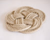 Dessous de plat marin fait-main original en cordes de chanvre
