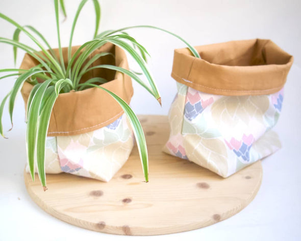 Panières de rangement en tissu duo décoration maison en cache-pots pour plantes