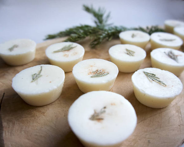 Pour décoration d'intérieur et parfum d'ambiance : fondants parfumés érable, boisés, fait-main, en cire naturelle