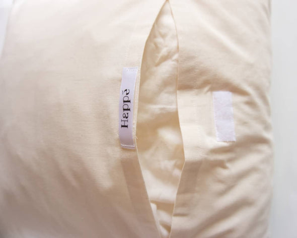 Housse de coussin en coton zoom verso fermeture scratch créatrice Happé