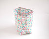 Petite corbeille de rangement artisanale made in France en coton imprimé floral liberty