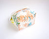 Dessous du panier de rangement tissu coton fait-main fabriqué en France imprimé tropical coloré