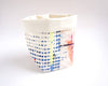 Panière en tissu rangement déco sérigraphié à la main en France Happé