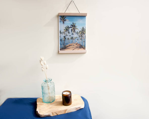 Support affiche à suspendre en bois aimanté avec cordon noir pour jolie décoration murale en ambiance My Cosy Home