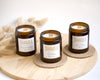 Bougies déco naturelles en cire de soja parfumées bois d'olivier fabrication française Shamea