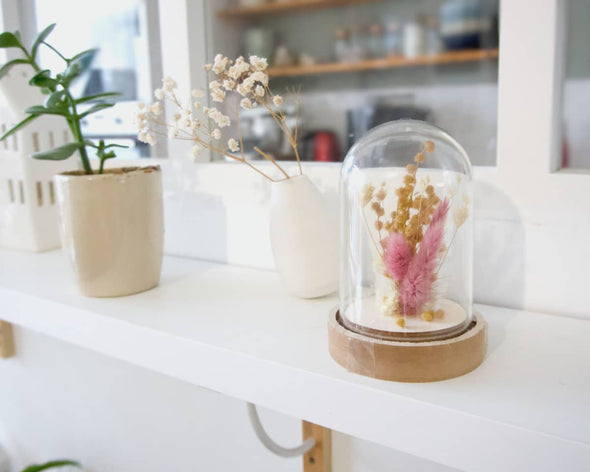 Cloche fleur séchée originale tendance création artisanale unique française