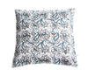 Housse de coussin carrée 50x50 coton motif nature fleurs vertes et marrons fabrication artisanale made in France Petite Marie Créatrice
