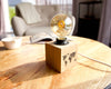 Lampe de salon décorative à poser forme cube en bois fabriquée artisanalement en France créatrice My Cosy Home