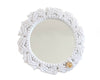 Miroir rond blanc en macramé fait-main fabrication française créatrice En Vie de Bohème