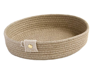 Panière ronde en cordes de chanvre faite à la main Mon Panier en cordes