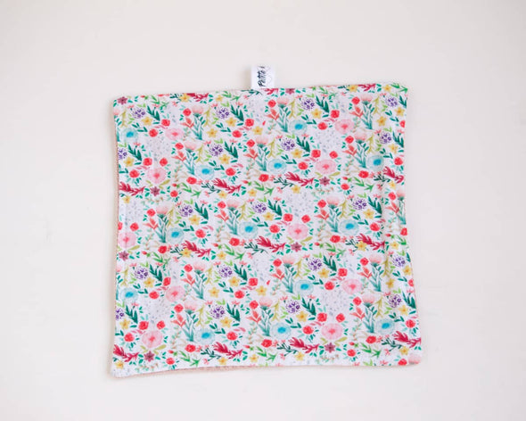 Serviette de table carré artisanale made in France imprimé floral nature