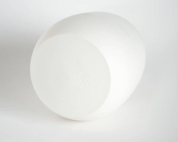 Vase céramique porcelaine soliflore blanc bleu foncé - 13 cm