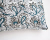 Zoom coin coussin déco original motifs fleurs fabrication artisanale française Petite Marie Créatrice